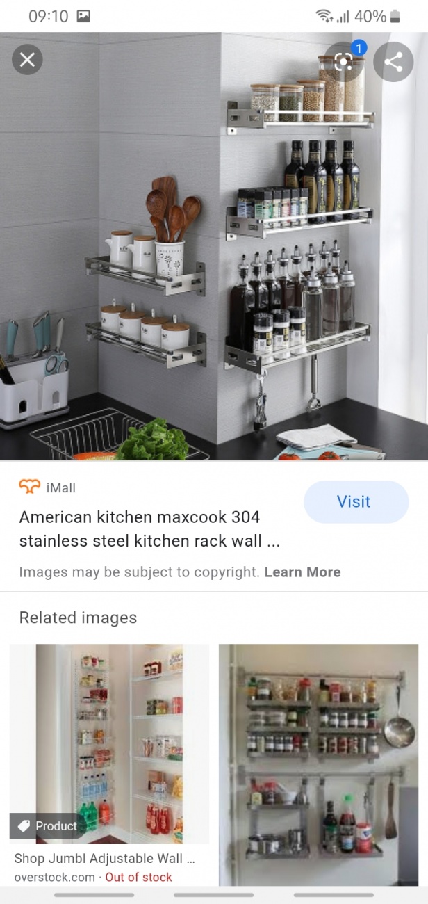 Spice rack for the wall