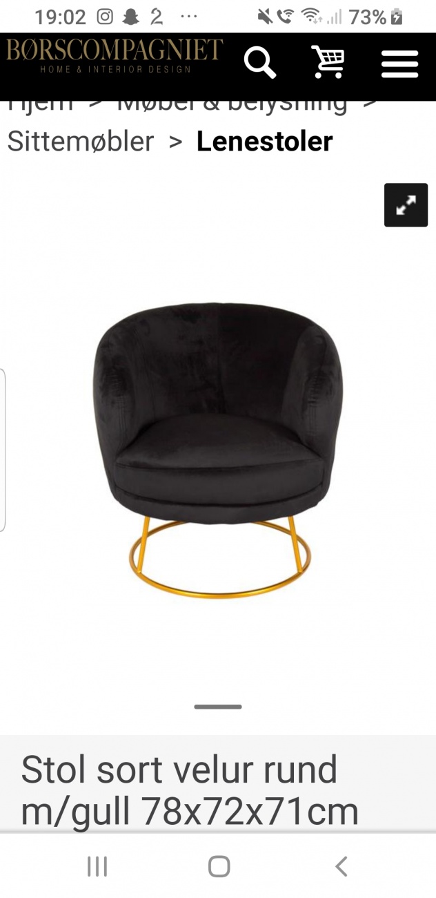 svart velur stol 