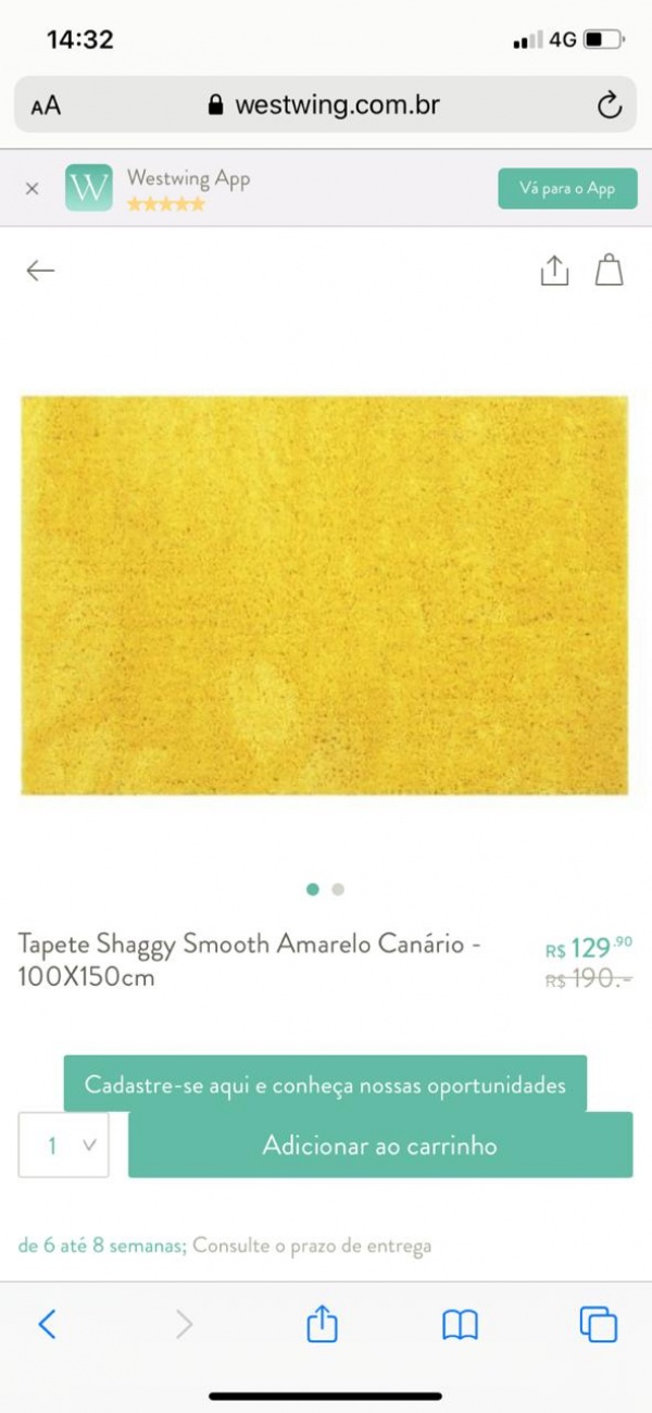 Tapete amarelo