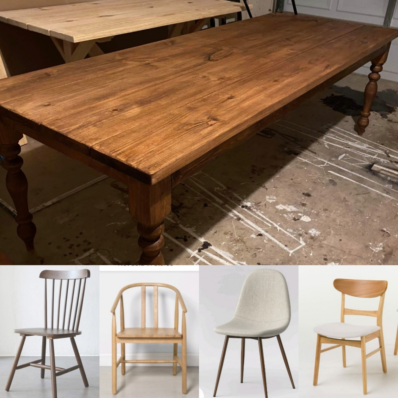 This is a mood board for the dining room