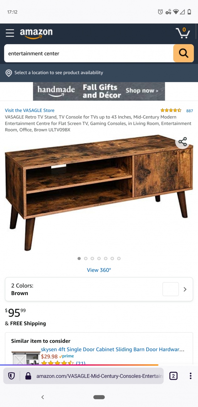 Tv entertainment center