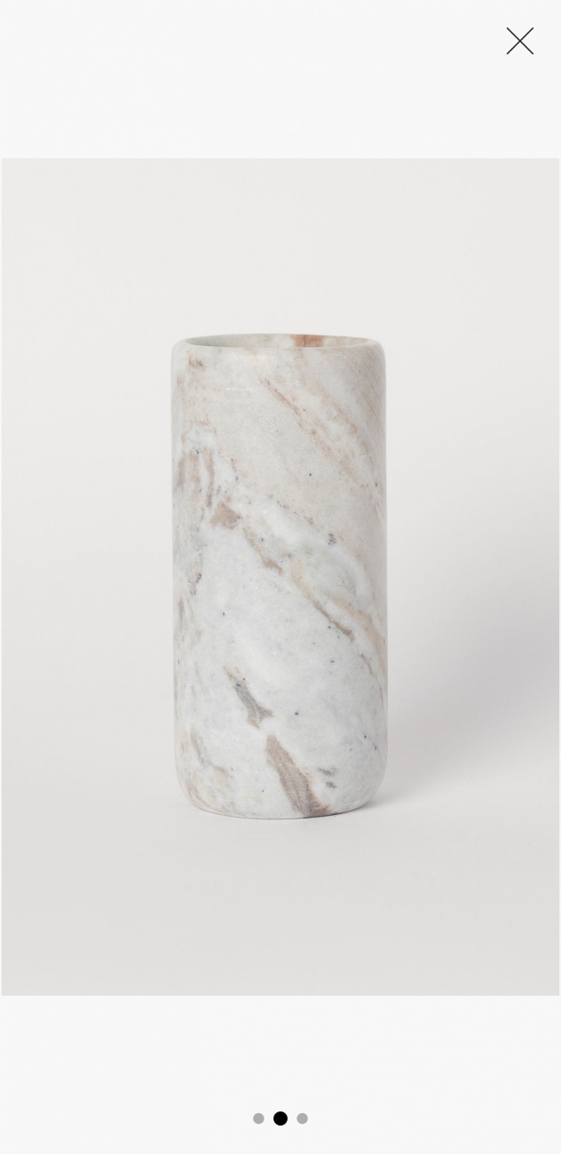 Vase marbre beige