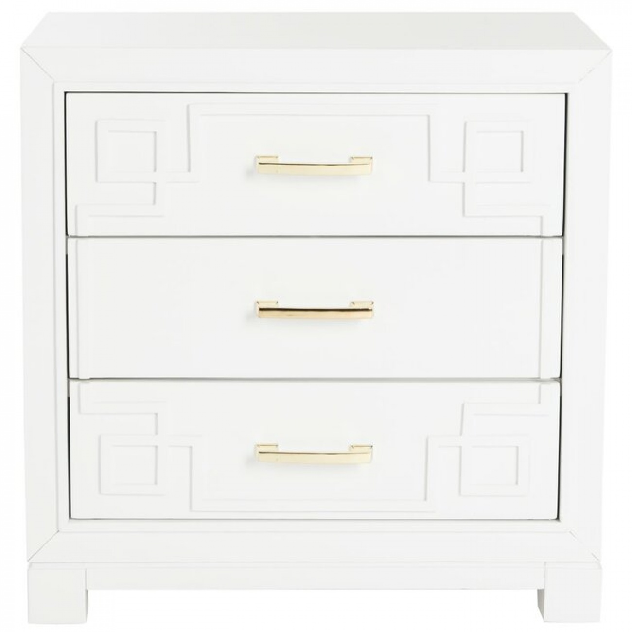 White and gold nightstand