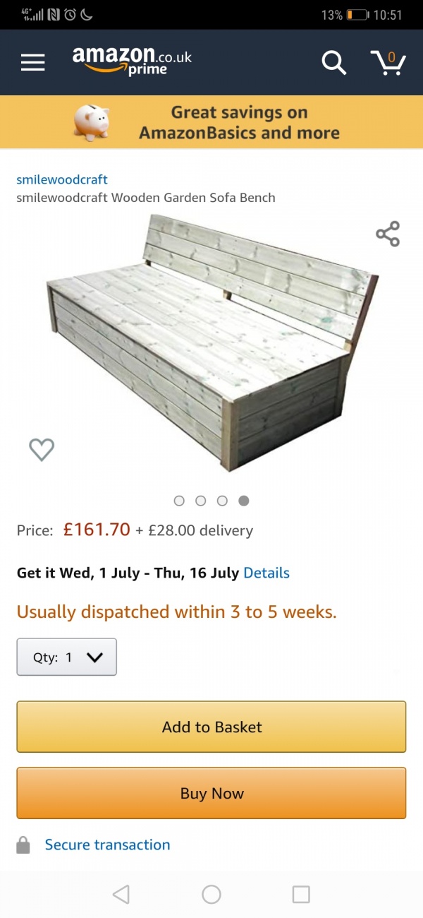 Wooden bench