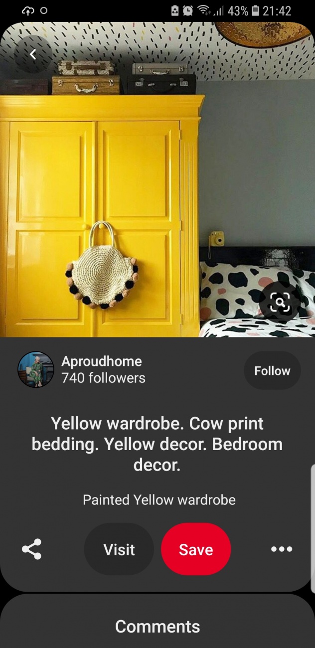 Yellow wardrobe