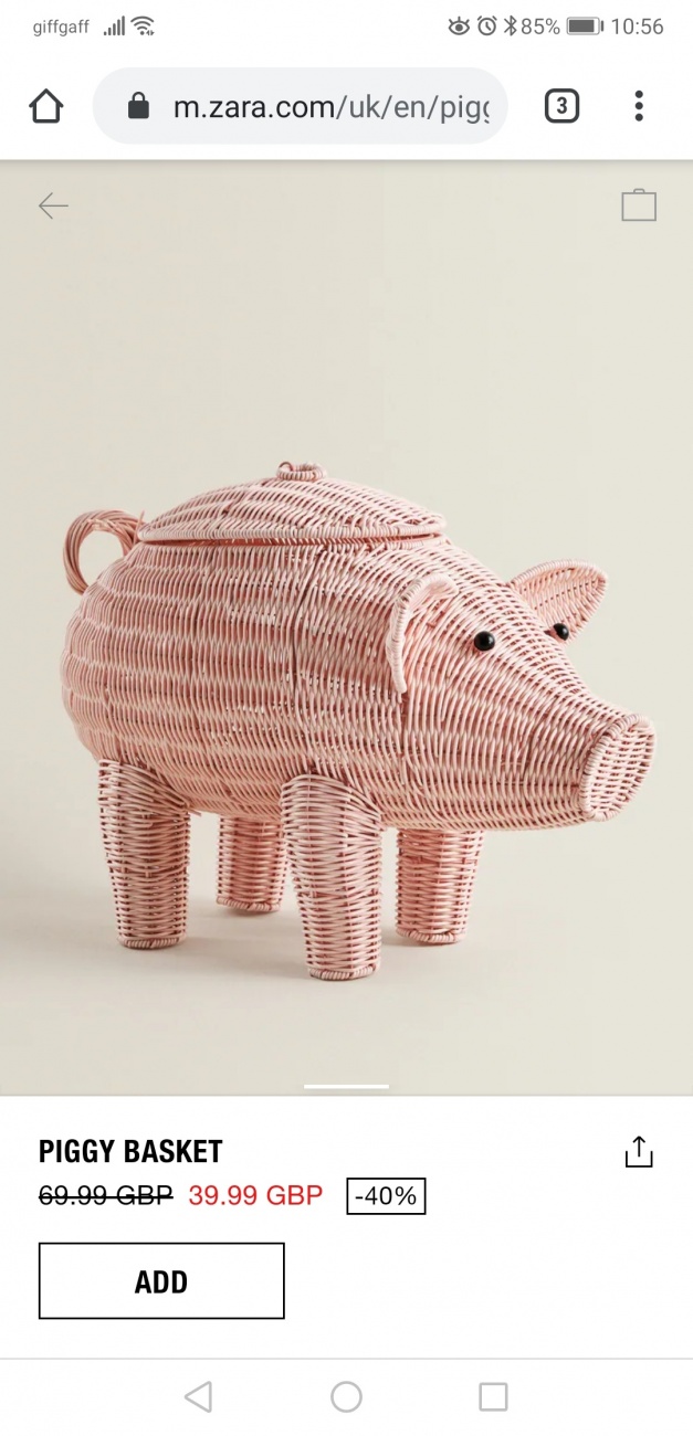 Zara pig basket