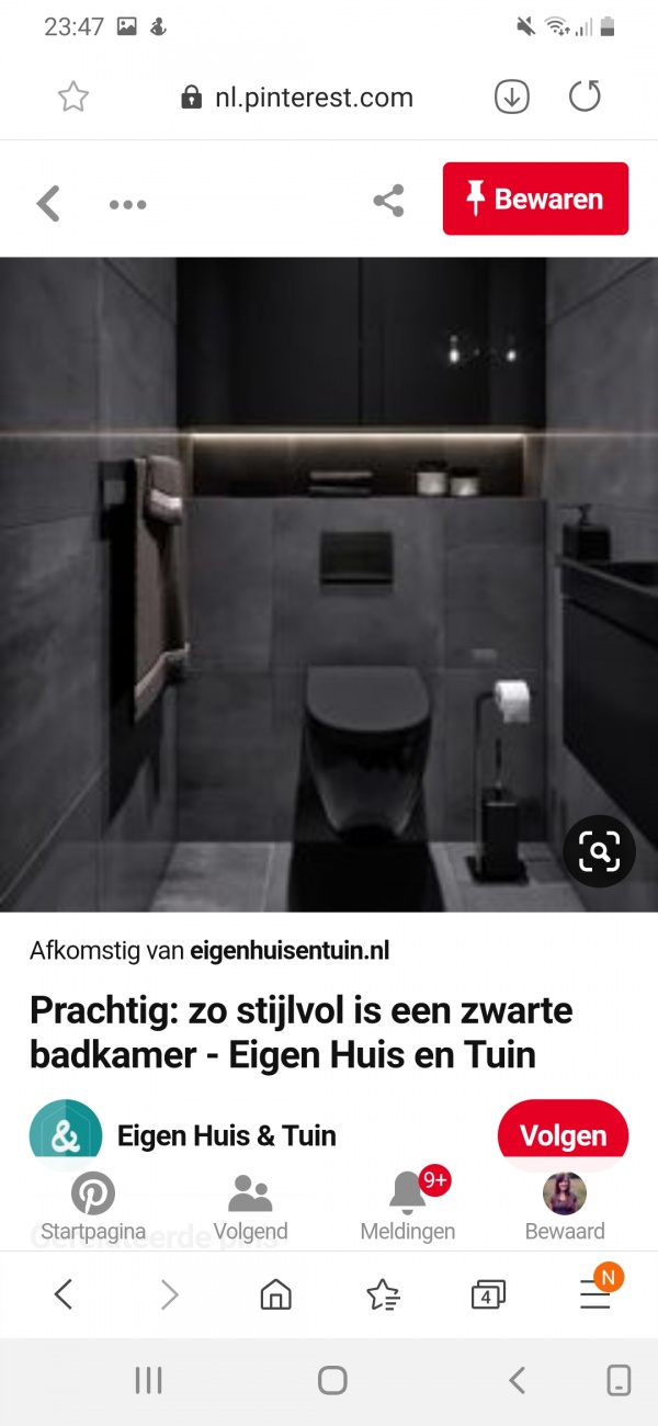 Zwart toilet